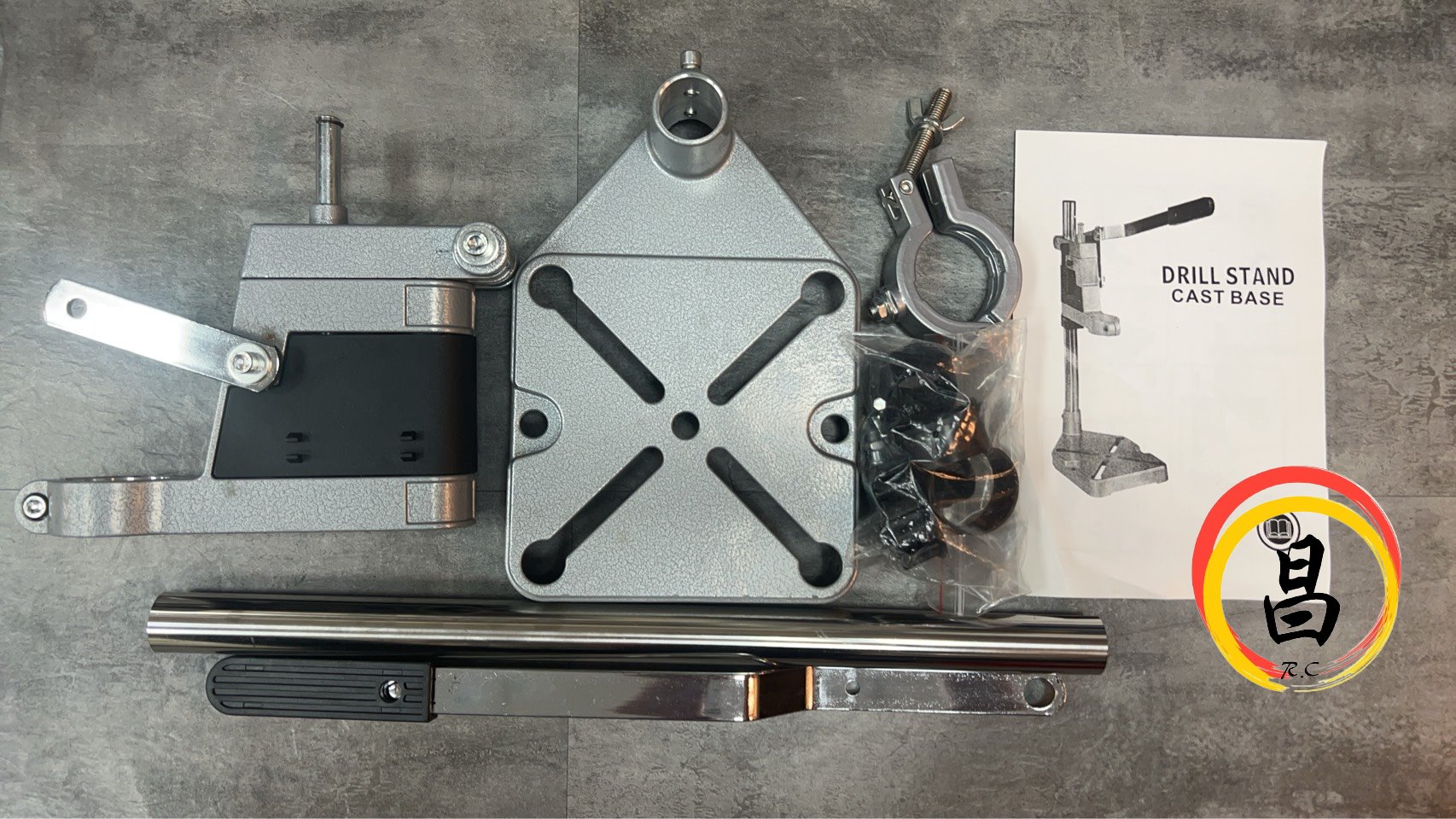 黑手專賣店 附發票 雙頭 專業高品質 3分 4分 電鑽鑽床座 電鑽用鑽床底座 電鑽支架:圖片 2