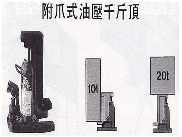 黑手專賣店 附發票 台灣製 附爪式 油壓 千斤頂 尺寸齊全　非大陸製劣質品