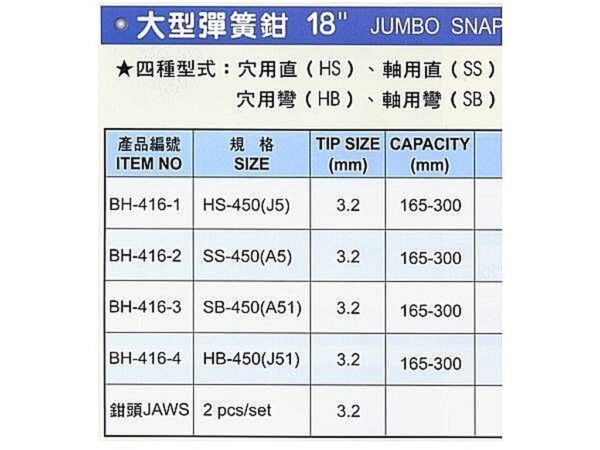 黑手專賣店 附發票 台灣製 黑手牌 18" 大型彈簧鉗 彈簧鉗 下單請備註要哪一款型式