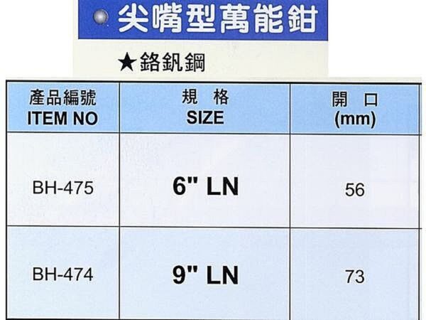 黑手專賣店 附發票 台灣製 黑手牌 鉻釩綱製 尖嘴型萬能鉗 C型萬能鉗 萬能鉗 電焊夾鉗 夾鉗