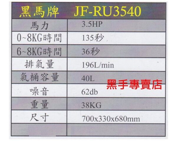 黑手專賣店 附發票 集氣快超靜音 台灣黑馬牌 3.5HP40L 靜音無油式空壓機 靜音空壓機 無油空壓機 靜音風車