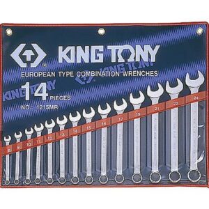 = 黑手專賣店 = 附發票 原廠藍帶工具 KING TONY 公制 14件組 梅開板手組 梅花板手 1214MR