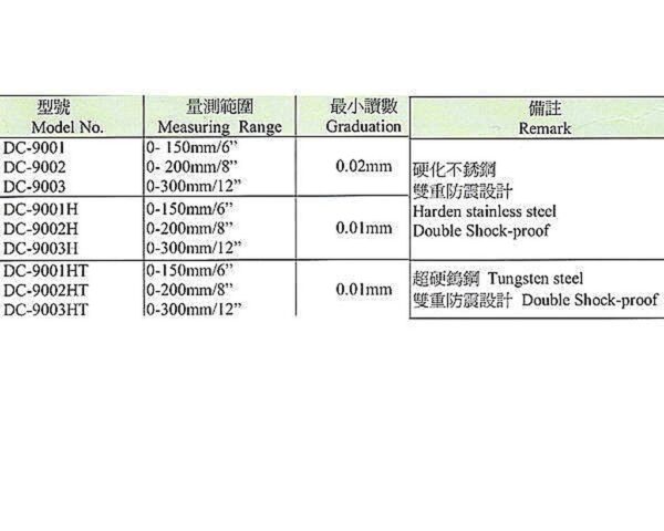 黑手專賣店 附發票 台灣外銷品牌 瑞士型 鎢鋼 附錶型游標卡尺 精度0.01MM 8" 200MM 附表卡尺