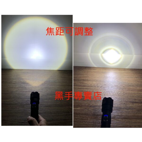 黑手專賣店 附發票 可當行動電源 新式LED晶片 爆亮款可調焦 名匠 XHP-90 USB充電式手電筒 LED手電筒