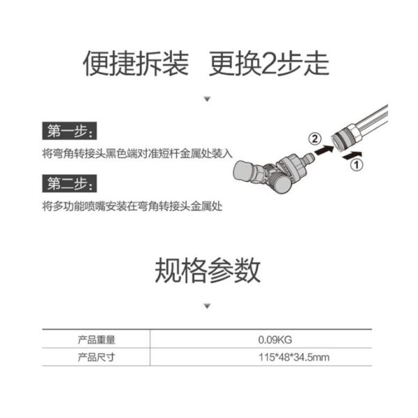 日昌 附發票 原廠公司貨 WA1840 彎角噴嘴頭 清洗機 洗車機 洗車配件 清洗機專用 接頭 WU629 WU630