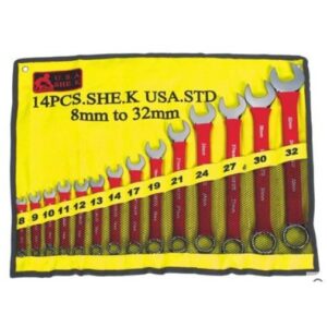 黑手專賣店  附發票 高品質 8~32 14件 梅開板手組 附止滑膠套 兩用板手組