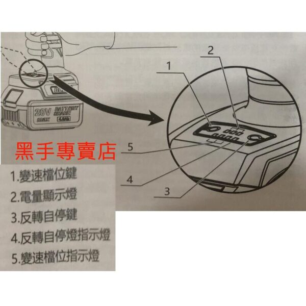 黑手專賣店 附發票 可通用牧田18V電池 OUBAO 歐堡 OB801Z 20V無刷電動板手 無刷四分電動板手