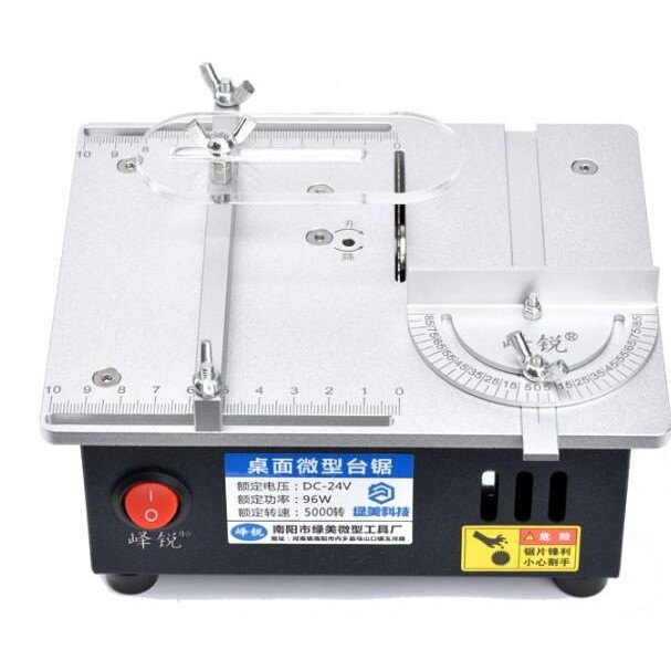 黑手專賣店 附發票 桌上型 鋸片升降 角度推尺 小型切割機 模型小電鋸 鋁合金 機體 模型加工 小台鋸 鋸台
