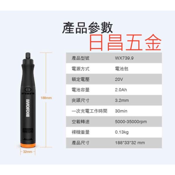 日昌五金 附發票 多贈夾頭 WORX 威克士 makerX WX995 造物者四機組 電磨筆 迷你噴槍 熱風槍 電烙鐵