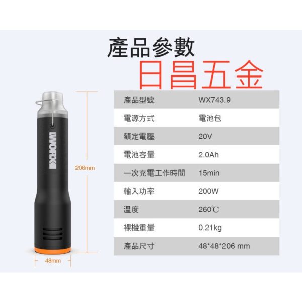 日昌五金 附發票 多贈夾頭 WORX 威克士 makerX WX995 造物者四機組 電磨筆 迷你噴槍 熱風槍 電烙鐵