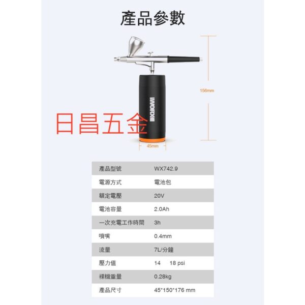 日昌五金 附發票 多贈夾頭 WORX 威克士 makerX WX995 造物者四機組 電磨筆 迷你噴槍 熱風槍 電烙鐵