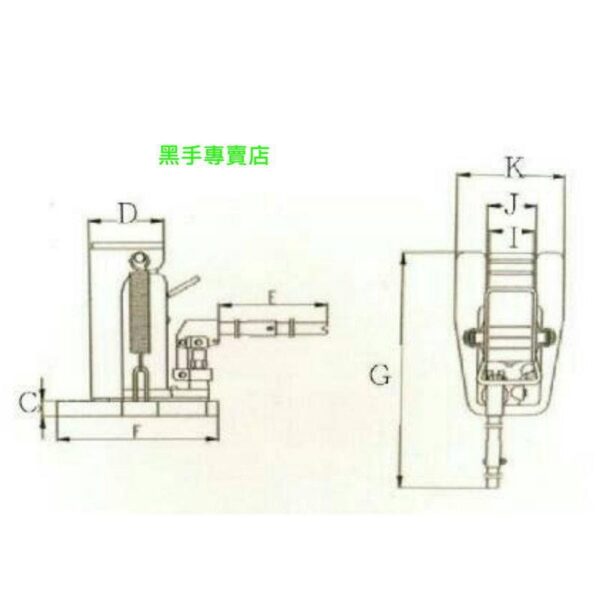 黑手專賣店 附發票MGA品牌 5噸爪式油壓千斤頂 10噸爪式千斤頂 液壓千斤頂 爪式鐵人 10T千斤頂 20噸附爪千斤頂