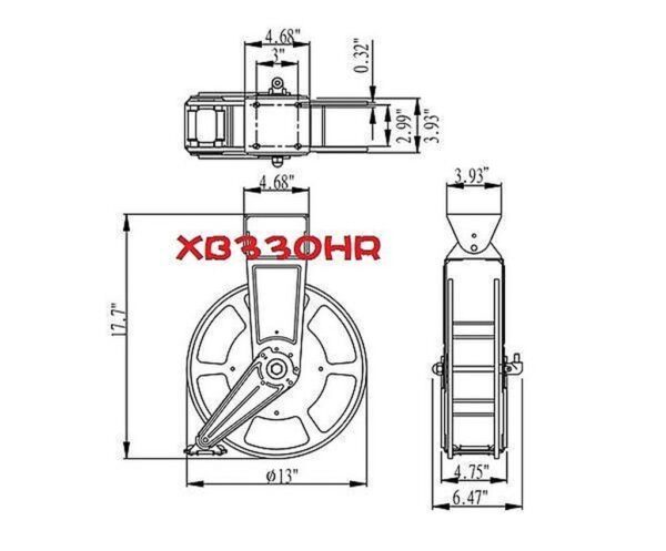 黑手專賣店 附發票 開放式風管捲揚器 8x16x15M XB330HR 高壓膠管輪座  高壓風管輪座 自動收線風管輪座