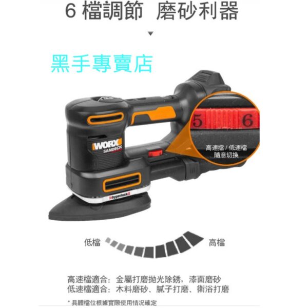 日昌 附發票 WORX 威克士 WX820 20V 鋰電 五合一 多功能 砂光機 拋光 研磨機 磨砂機 砂紙機 打磨機