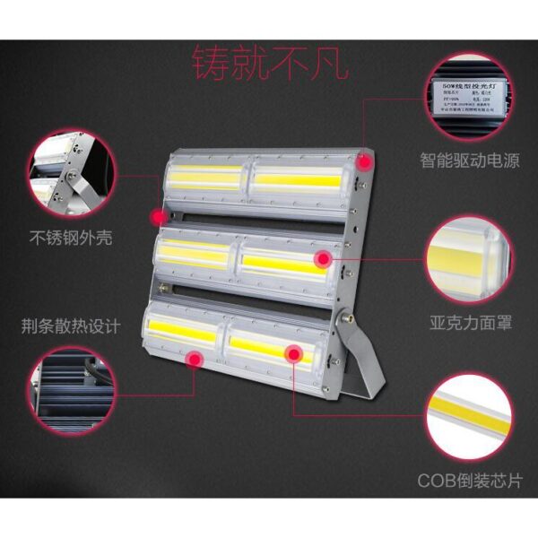 黑手專賣店 附發票 50~300W 高亮度 LED 芯片 COB 全電壓 照明燈 探照燈 廣場燈 戶外防水不銹鋼 結構