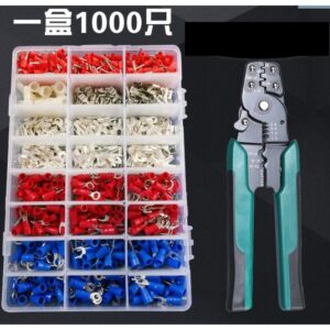 黑手專賣店  附發票 壓接鉗+1000件端子組 端子護套 端子組 壓接端子 手動壓接端子