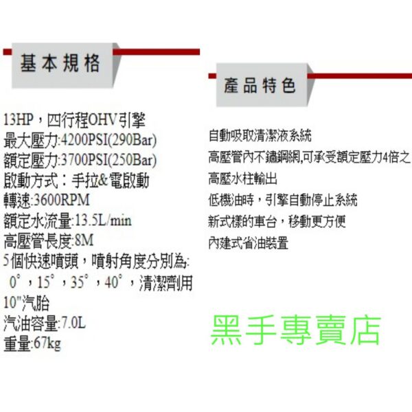 日昌五金附發票 SkinKomi 型鋼力 SK-3800SCF 13HP 引擎式高壓清洗機 13馬高壓清洗機 高壓沖洗機