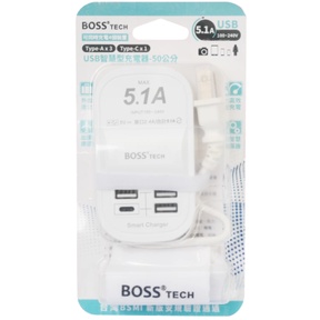 日昌五金附發票 公司貨 BOSS 充電器 UB-22U 插座 3USB+Type-C 高溫斷電 5.1A USB智慧充