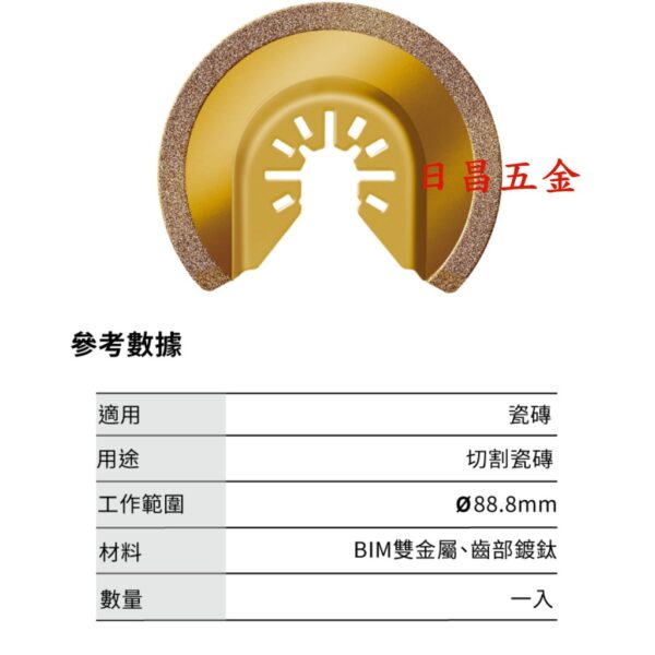 日昌五金 附發票 切瓷磚用 日本星 BYJ-5S-Q 瓷磚磨切機鋸片 瓷磚磨切機刀片 瓷磚磨切片 瓷磚磨切刀片