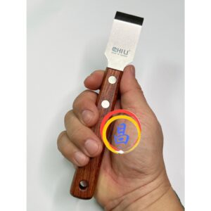 日昌五金 附發票 採用日本420j2不鏽鋼 台灣製chili 不鏽鋼小刮刀 花梨木柄小刮刀 白鐵刮刀 小型刮刀