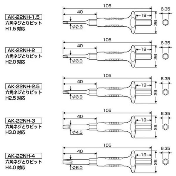 日昌五金 含稅 日本製 ANEX 強力衝擊式起子組 1903-NS1 打擊起子 衝擊起子 螺絲鬆脫打擊器 滑牙取出器