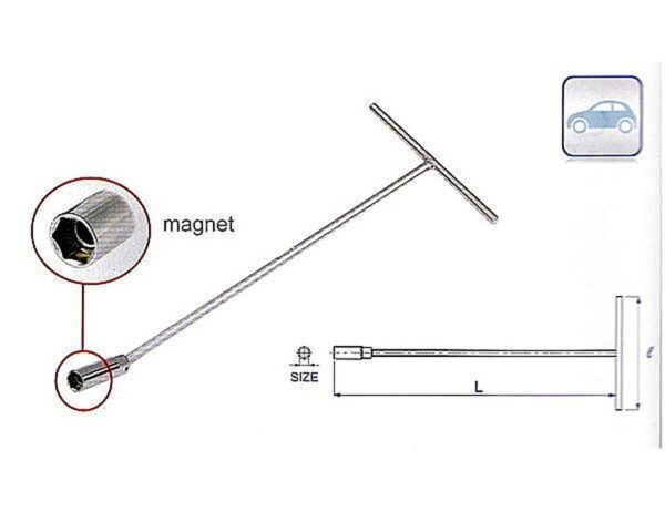 黑手專賣店 附發票 KING TONY T型磁性萬向火星塞套筒板手 T型套筒板手 火星塞板手 T桿板手 1566
