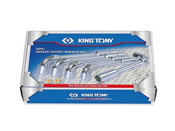 黑手專賣店 附發票KING TONY 2用型26支組 6角+12角 煙斗套筒扳手 煙斗板手 彎式套筒 梅開板手 1826