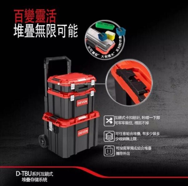日昌五金 含稅 DEVON大有 三合一 拉桿工具箱 工具箱 工具箱推車 收納箱 工具箱車