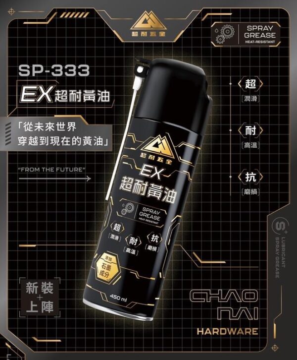 含稅 超耐 SP-333 超耐黃油 超耐磨潤黃油 噴霧式黃油 狼叔神油 機車神油 450ml 網路傳說機車神油：圖片 2