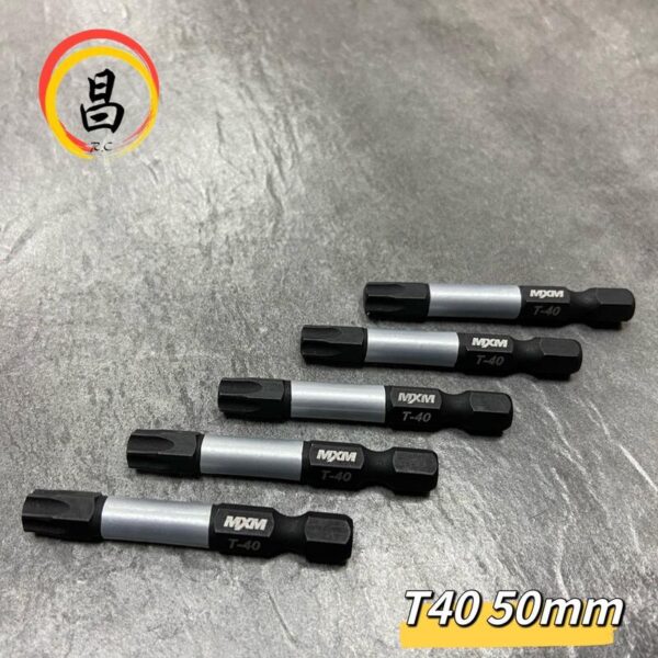 日昌五金 含稅 MXM 抗衝擊 單向星型起子頭 5入組 T40 50mm 起子頭 星型 5PC：圖片 2