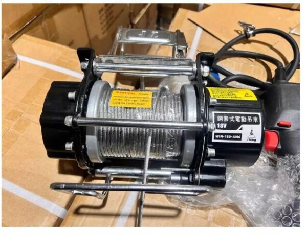 日昌 含稅 松盈牌 18V電動鋼索小金剛 電動吊車 電動絞盤 高樓小金剛 鋼索吊車 捲揚機 鋼索小吊車 WIN-180單主機不含電池組：圖片 2