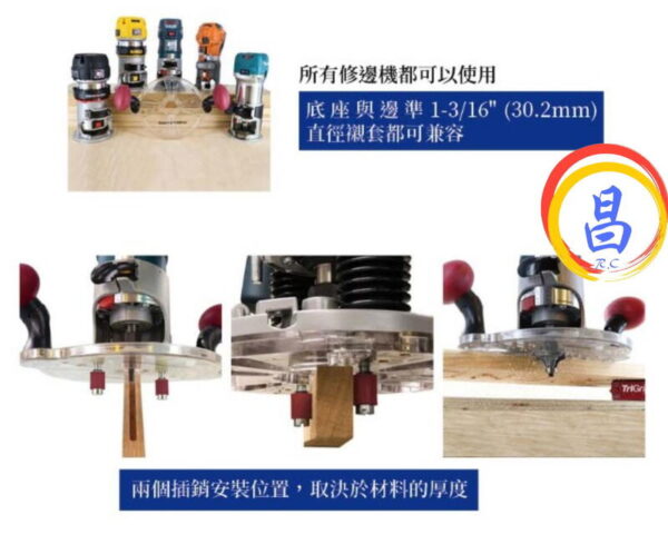 日昌五金 附發票 Milescraft 型號1225 修邊機直線雕刻輔助底座 大部分修邊機可以使用 修邊機直線輔助座：圖片 3