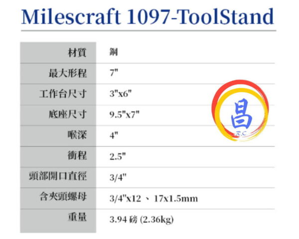 日昌五金 附發票 Milescraft 雕刻機固定座 型號1097 刻磨機鑽孔支架 刻磨機定位支架 小鑽床工具架：圖片 6