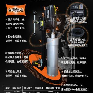 黑手專賣店 含稅 立豐達  LD52S 鋼筋混凝土 水泥鑽孔機 穿孔洗洞機 公司貨