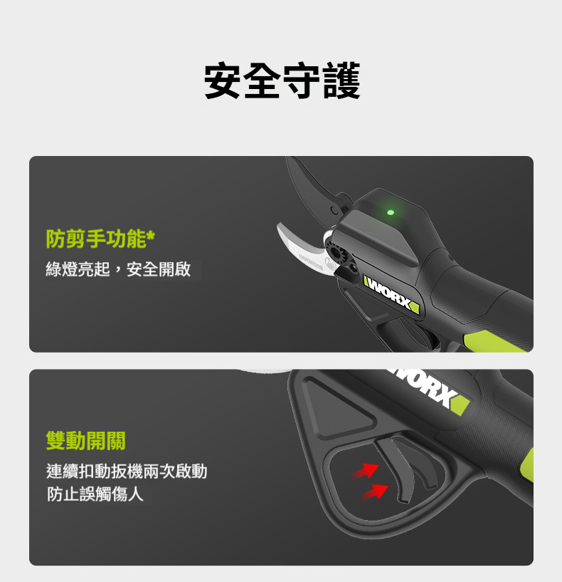 含稅 WORX 威克士 WU571 鋰電修枝剪 20V 電動剪刀 電動剪 修枝剪 樹枝剪 園藝剪刀:圖片 5