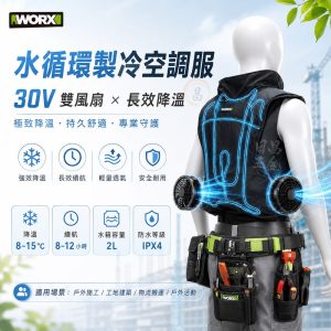 含稅 WORX 威克士 30V 暴風水冷服 TWHT-WKS-30 水冷 + 風扇 空冷服 空調服 水冷服 空調背心