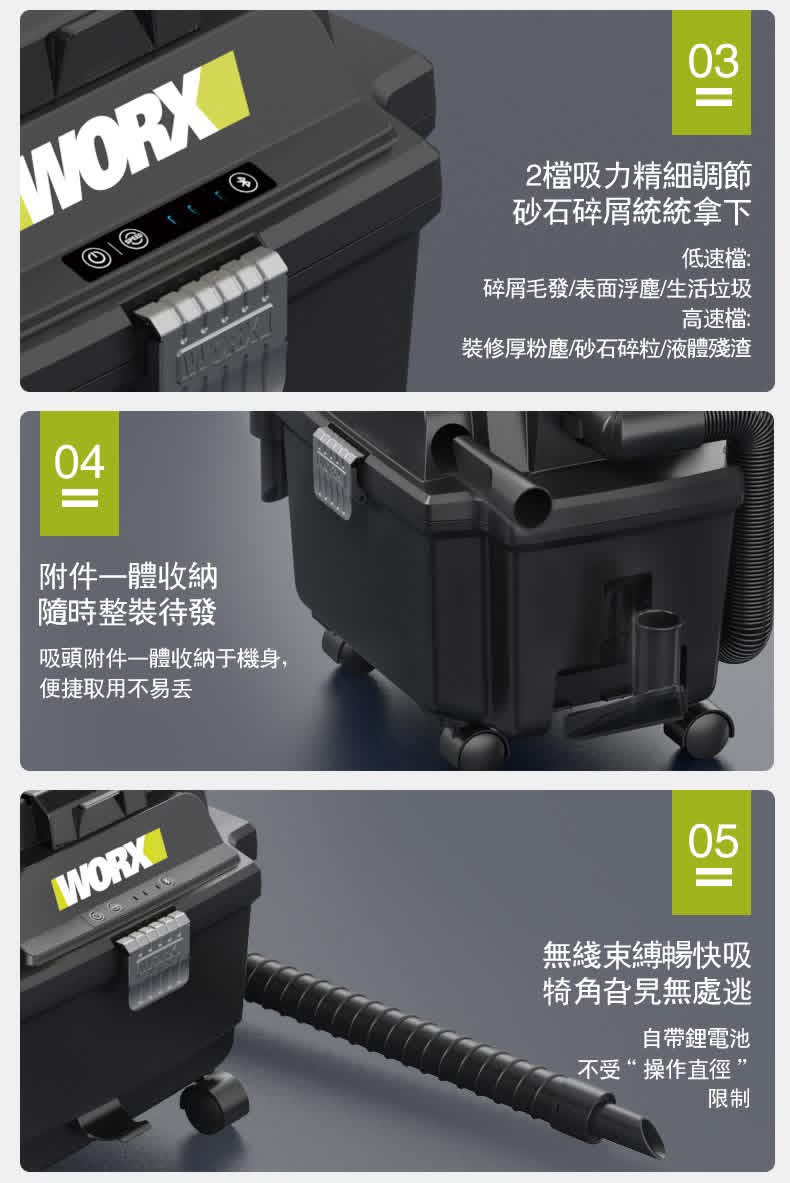 含稅 威克士 WU037 乾濕兩用吸塵器 工地 裝修 居家 工業用 兩用吸塵器 WU036升級:圖片 2