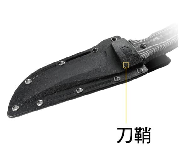 日昌五金 含稅 Cat 專業工具 戰術直刀 Micarta灰色木紋手炳 附贈隨身刀鞘 露營工具 防身刀 23公分長:圖片 5