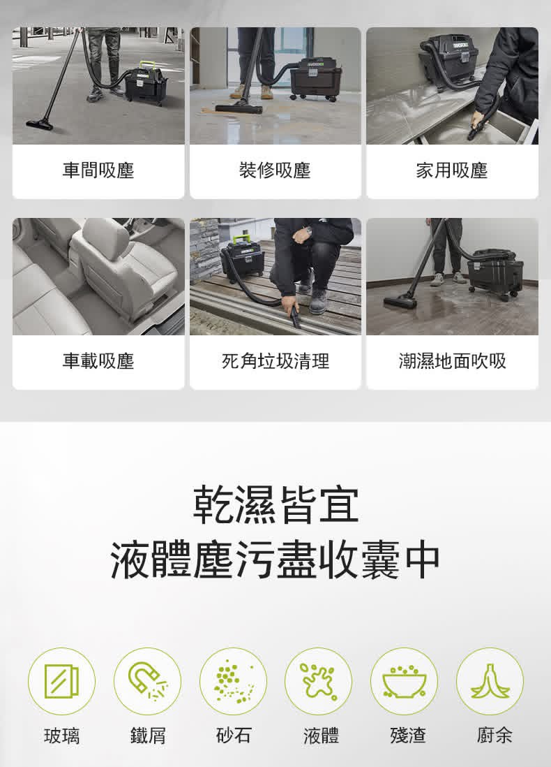 含稅 威克士 WU037 乾濕兩用吸塵器 工地 裝修 居家 工業用 兩用吸塵器 WU036升級:圖片 9