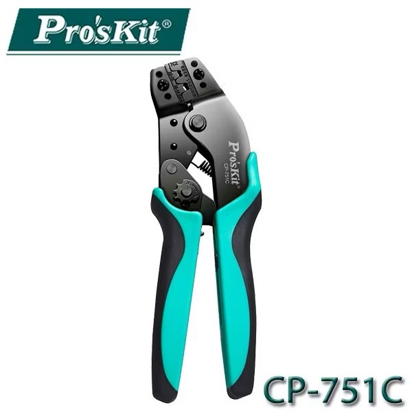 含稅 Pro'sKit 寶工 公司貨 CP-751C 7.5吋 接續裸端子棘輪壓著鉗 棘輪壓著鉗:圖片 2