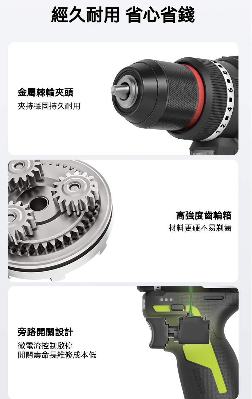 含稅 WORX 威克士 WU135T 12V 無刷夾頭震動電鑽 電鑽 50Nm 震動電鑽 輕巧 電動工具:圖片 8